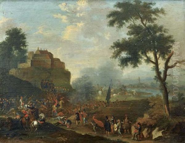 Scenes D'escarmouches Oil Painting by Rugendas, Georg Philipp I