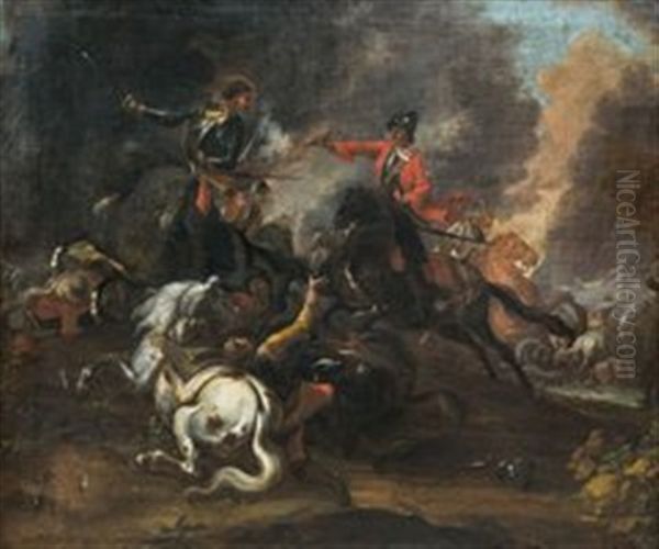 Schlachtenszene Oil Painting by Rugendas, Georg Philipp I