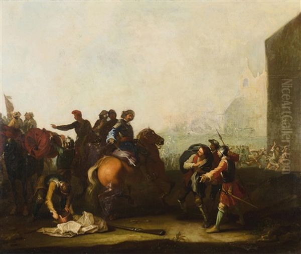 Plundernde Soldaten Oil Painting by Rugendas, Georg Philipp I