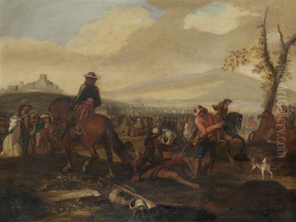 Lagerndes Heer Oil Painting by Rugendas, Georg Philipp I