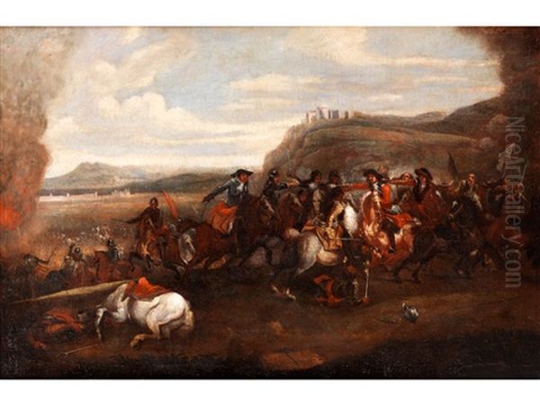 Reiterschlacht Oil Painting by Rugendas, Georg Philipp I