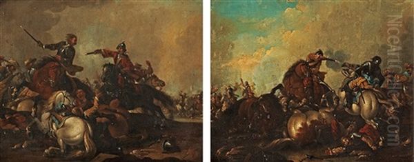 Battle Scenes Oil Painting by Rugendas, Georg Philipp I