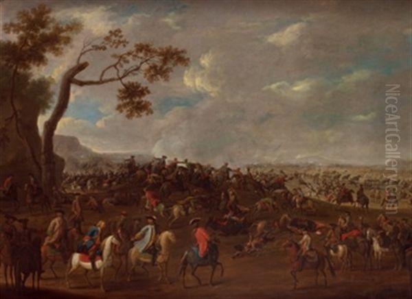 Escena De Batalla En Flandes Oil Painting by Rugendas, Georg Philipp I
