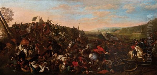 Schlachtenszenerie Aus Dem Turkenkrieg Oil Painting by Rugendas, Georg Philipp I