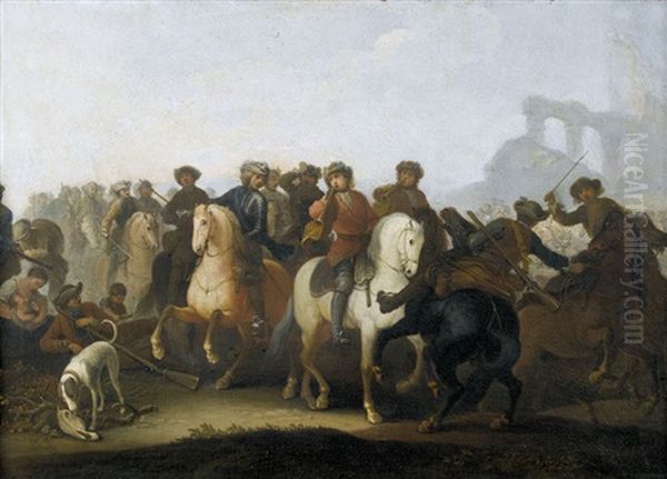 Ruckkehr Von Einer Reiterschlacht Oil Painting by Rugendas, Georg Philipp I