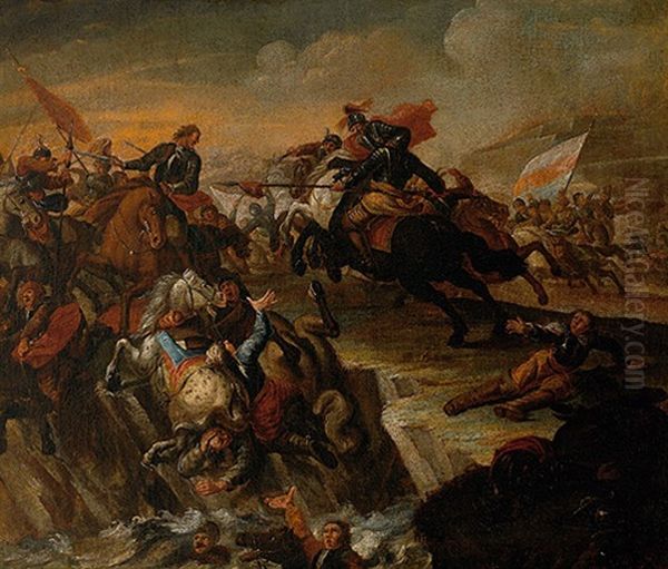 Reiterschlacht Oil Painting by Rugendas, Georg Philipp I