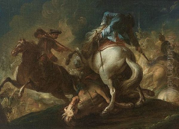 Reiterschlacht Oil Painting by Rugendas, Georg Philipp I