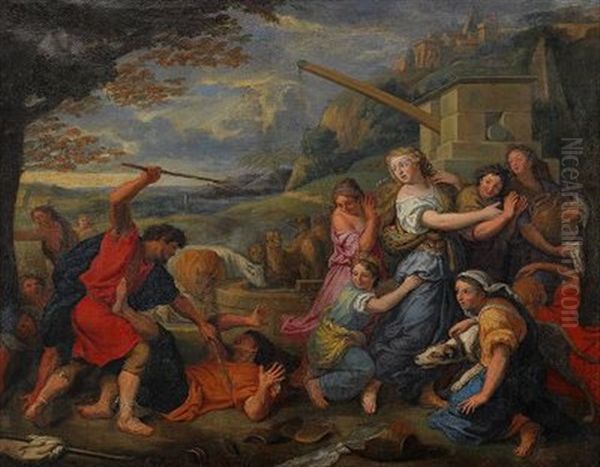 Cain Och Abel Oil Painting by Rugendas, Georg Philipp I