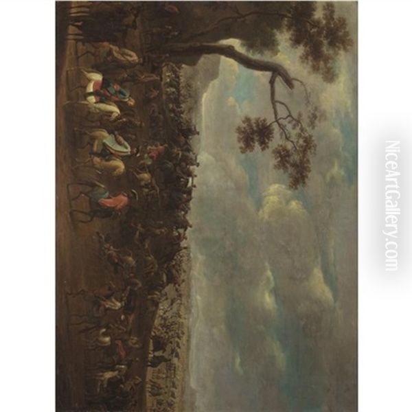 Battle Scene Oil Painting by Rugendas, Georg Philipp I