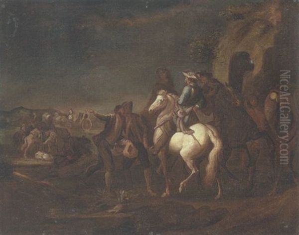 Aufbruch Aus Dem Lager Oil Painting by Rugendas, Georg Philipp I