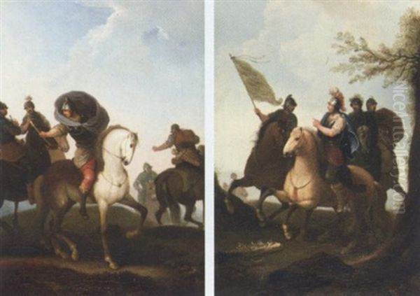 Cavaliers Romains Oil Painting by Rugendas, Georg Philipp I