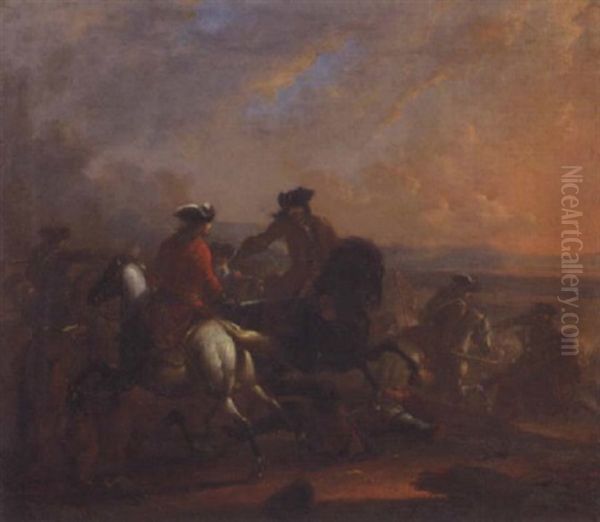 Reiterschlacht Oil Painting by Rugendas, Georg Philipp I