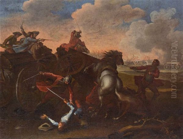 Umkippender Wagen Oil Painting by Rugendas, Georg Philipp I
