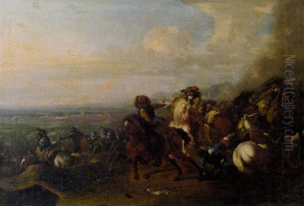 Reiterschlacht Oil Painting by Rugendas, Georg Philipp I