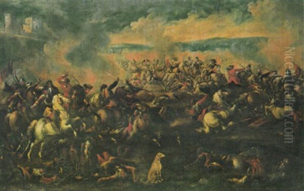 Reitergefecht Oil Painting by Rugendas, Georg Philipp I