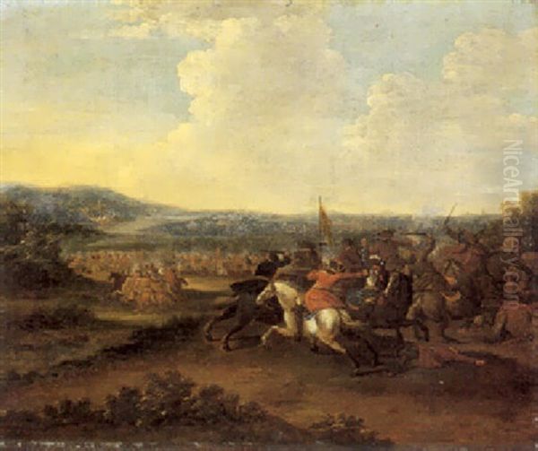 Reiterschlacht Oil Painting by Rugendas, Georg Philipp I