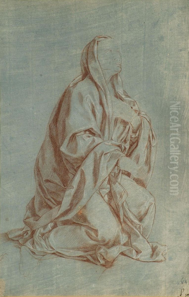 Studio Di Panneggio Oil Painting by Giuseppe Bottani