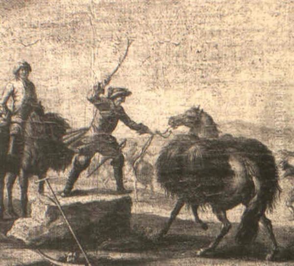 A Foraging Party Oil Painting by Rugendas, Georg Philipp I