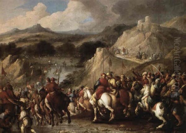 L'assaut Turc Oil Painting by Rugendas, Georg Philipp I