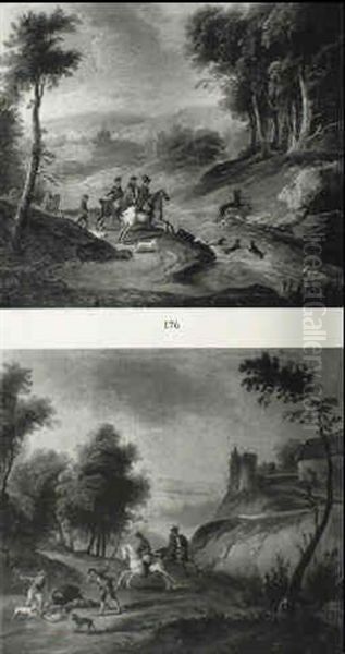 Hunting Deer Oil Painting by Rugendas, Georg Philipp I