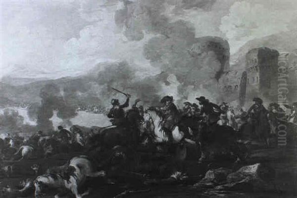 Reiterschlacht Oil Painting by Rugendas, Georg Philipp I