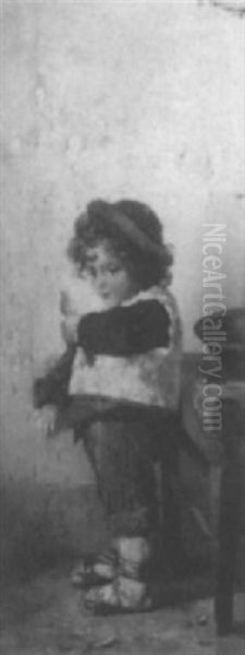 Jeune Napolitain Dans Une Cuisine Oil Painting by Pasquale Ruggiero