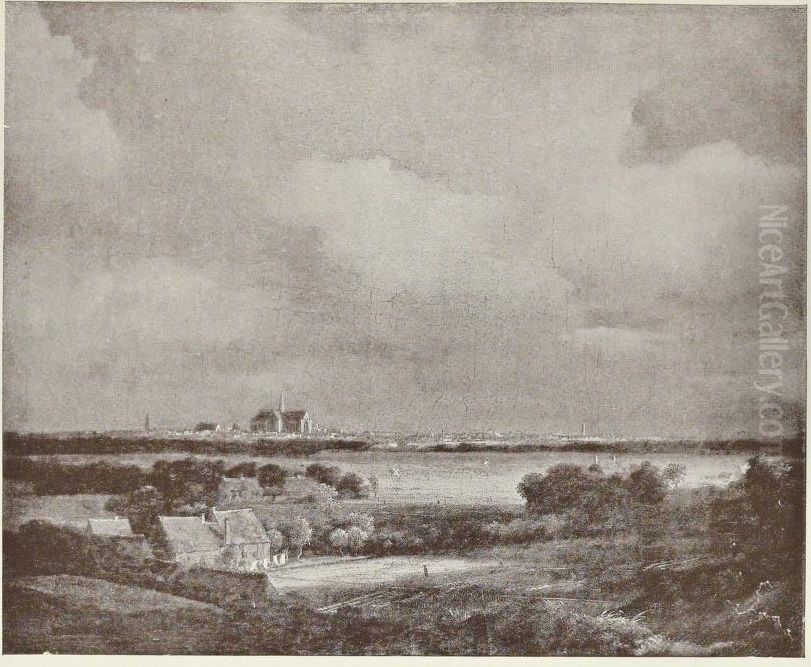 View Of Haarlem Oil Painting by Jacob Van Ruisdael