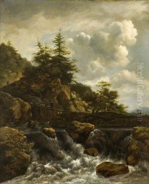 The Waterfall Oil Painting by Jacob Van Ruisdael