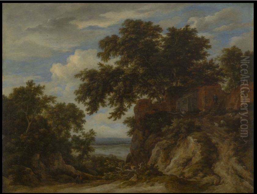 Waldige Landschaft Oil Painting by Jacob Van Ruisdael