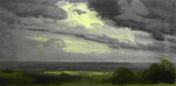 Ciel (study) Oil Painting by Gotfred Rump