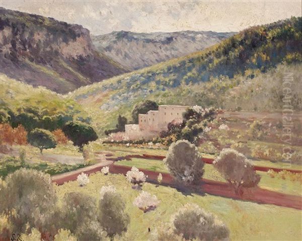 Paisaje Oil Painting by Santiago Rusinol i Prats