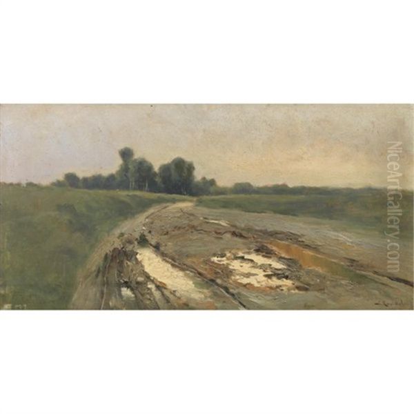 Paisaje (landscape) Oil Painting by Santiago Rusinol i Prats