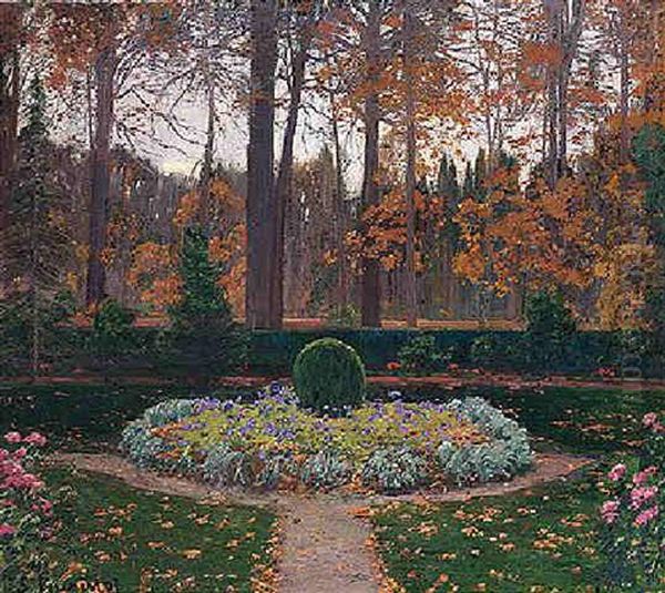 Jardines De Aranjuez, Otono Oil Painting by Santiago Rusinol i Prats