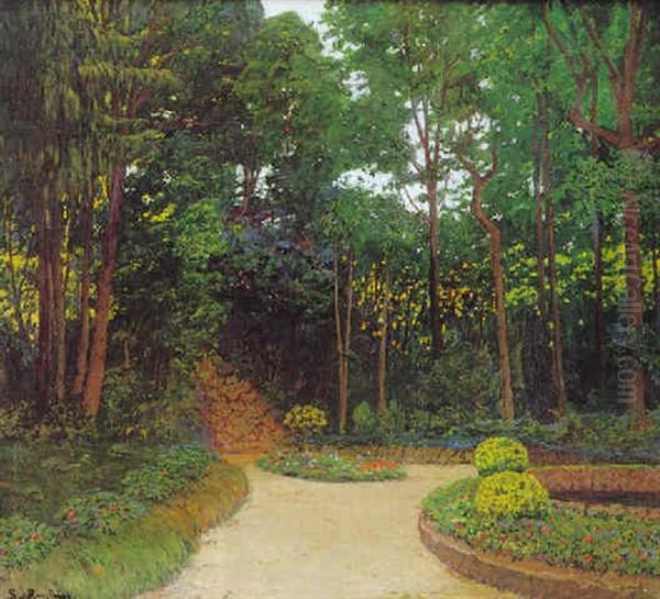 Jadin De Los Infantes Oil Painting by Santiago Rusinol i Prats