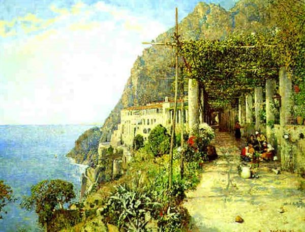 Amalfi Oil Painting by Robert Russ