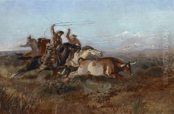 Unbranded Oil Painting by Charles Marion Russell