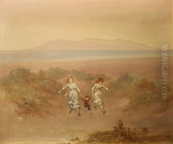 In The Sand Dunes Oil Painting by George William Russell