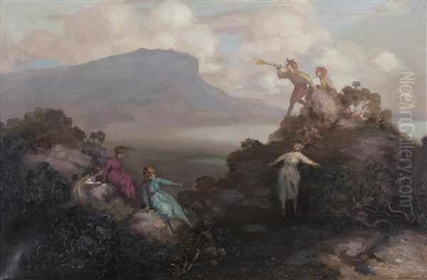 Heralding The New Dawn Oil Painting by George William Russell