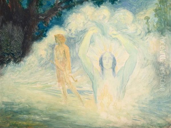 Trailing Clouds Of Glory Oil Painting by George William Russell