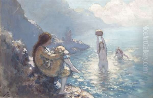 Apparell'd In Celestial Light Oil Painting by George William Russell