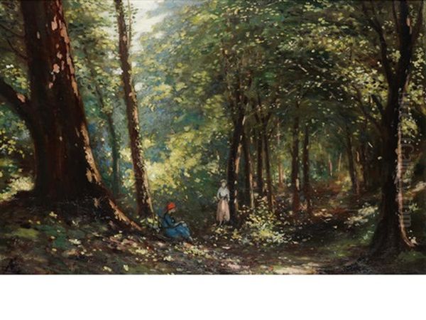 In The Forest Oil Painting by George William Russell