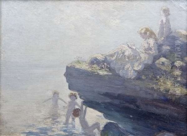 The Water Nymphs Oil Painting by George William Russell