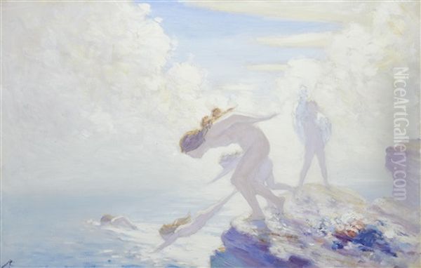 The Bathers Oil Painting by George William Russell