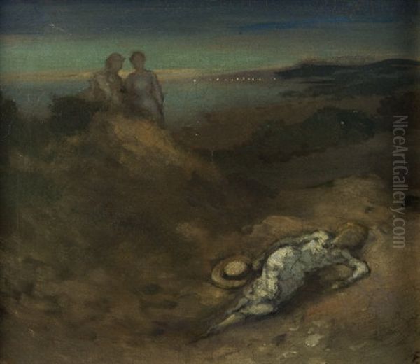 Summer Evening - Hill Of Howth Oil Painting by George William Russell