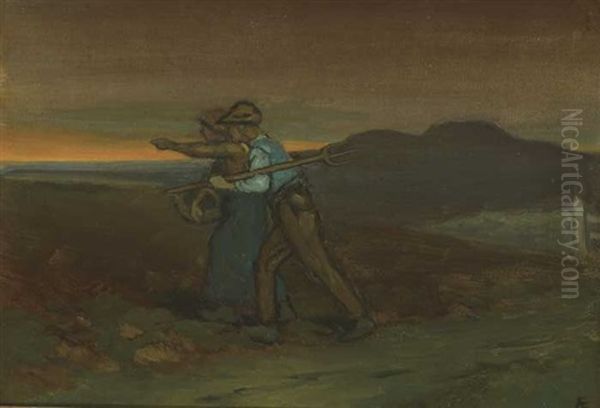 Dawning Of The New Republic Oil Painting by George William Russell