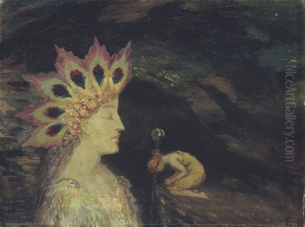 Mystical Figures Oil Painting by George William Russell