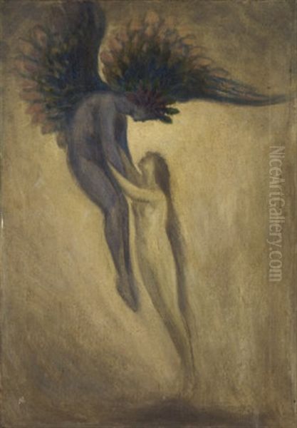 Mythological Figures Oil Painting by George William Russell