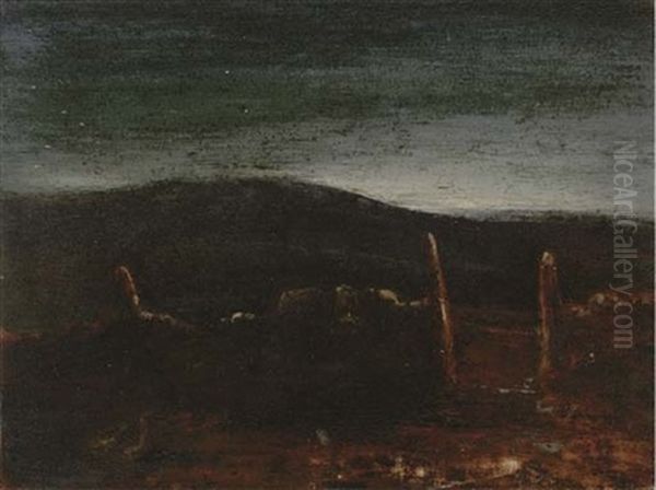 Fantasy Landscape Oil Painting by George William Russell