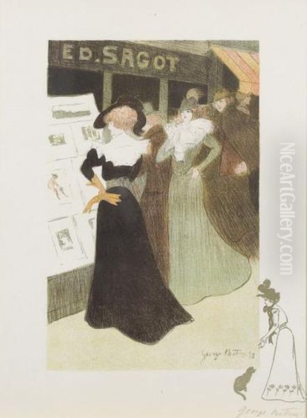 Addresse Sagot / La Vitrine De Sagot Oil Painting by Georges Bottini