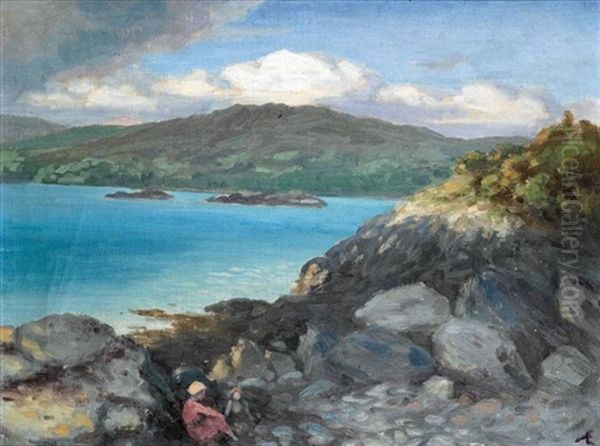 Seascape Oil Painting by George William Russell